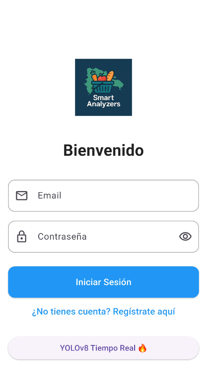 Pantalla de inicio de sesión de la aplicación Smart Stock Analyzer